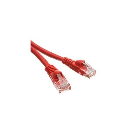 Cable Wholesale Cat6a Red Copper Ethernet Patch Cable, 10 Gigabit, Snagless/Molded Boot, POE Compliant, 500 MHz,  13X6-07102
